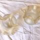 Set of 2 vintage polished glass lampshades