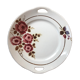 Cake dish with coves St Amand Very nice red and brown floral décor