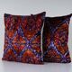 Set of 2 vintage velvet cushion covers 48x51 cm