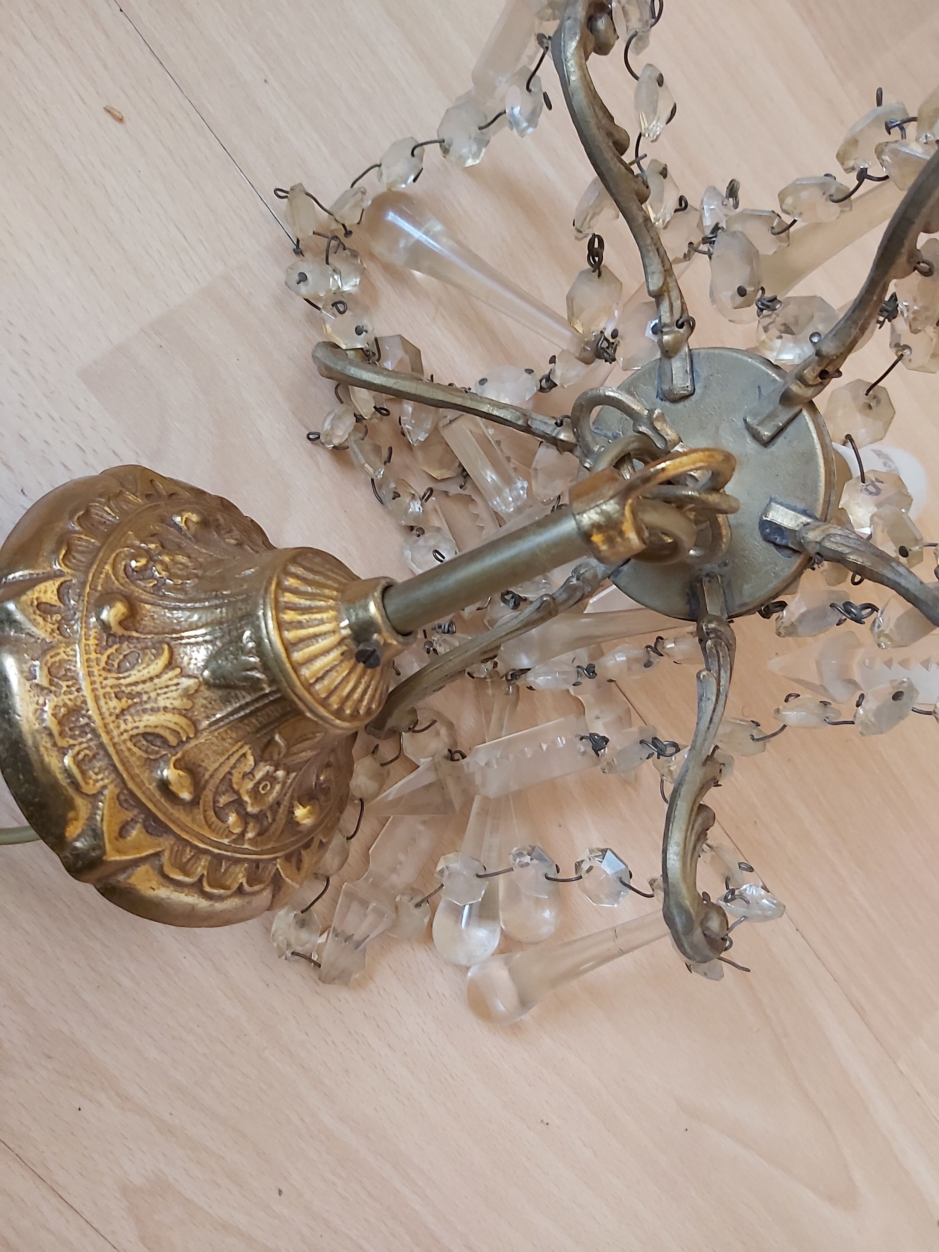 Brass chandelier