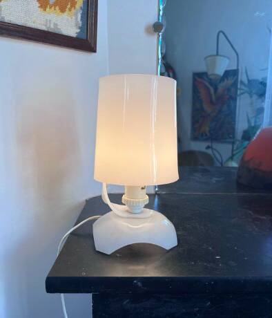 Small bedside lamp ribbon 60s 70s