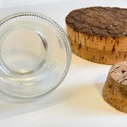 Bonbonnes vintage en verre soufflé et liège