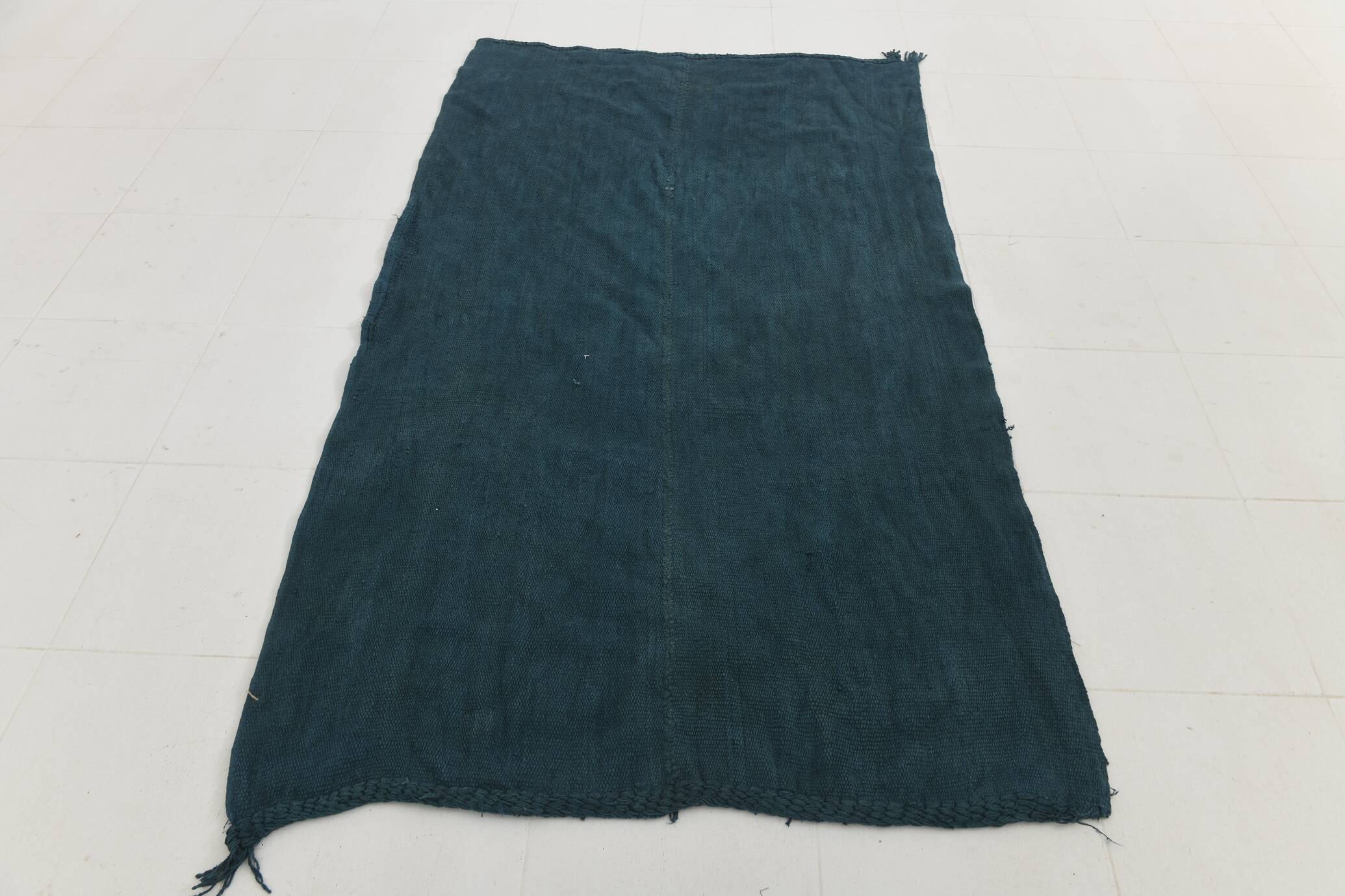 Navy Blue Pattern Handmade Kilim Rug, 128x235 Cm