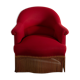 Fauteuil crapaud rouge