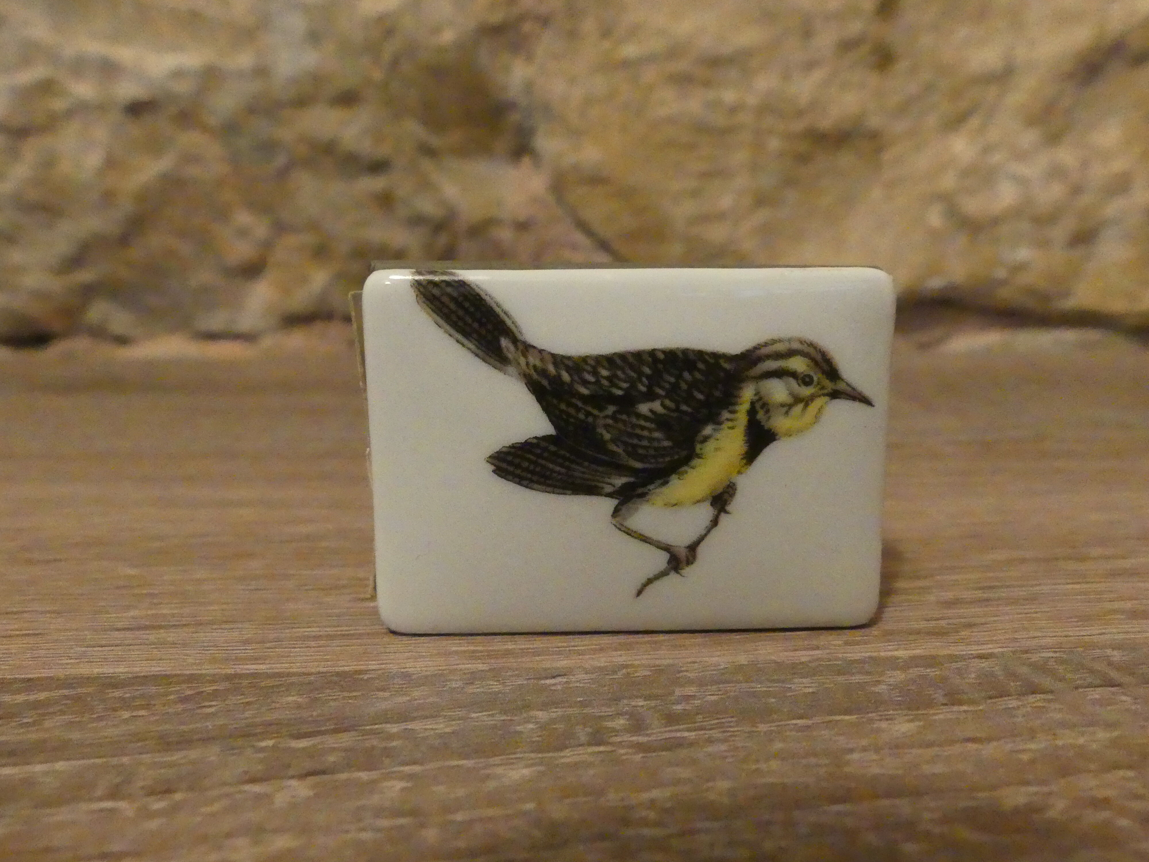 Case with porcelain matchbox