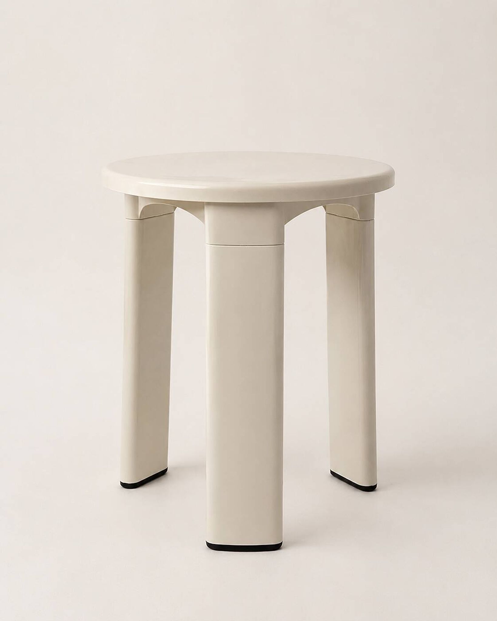 Tabouret design blanc vintage 70S TA-TAY made in SPAIN