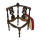 Antique Italian Oak Corner Chair Renaissance Style