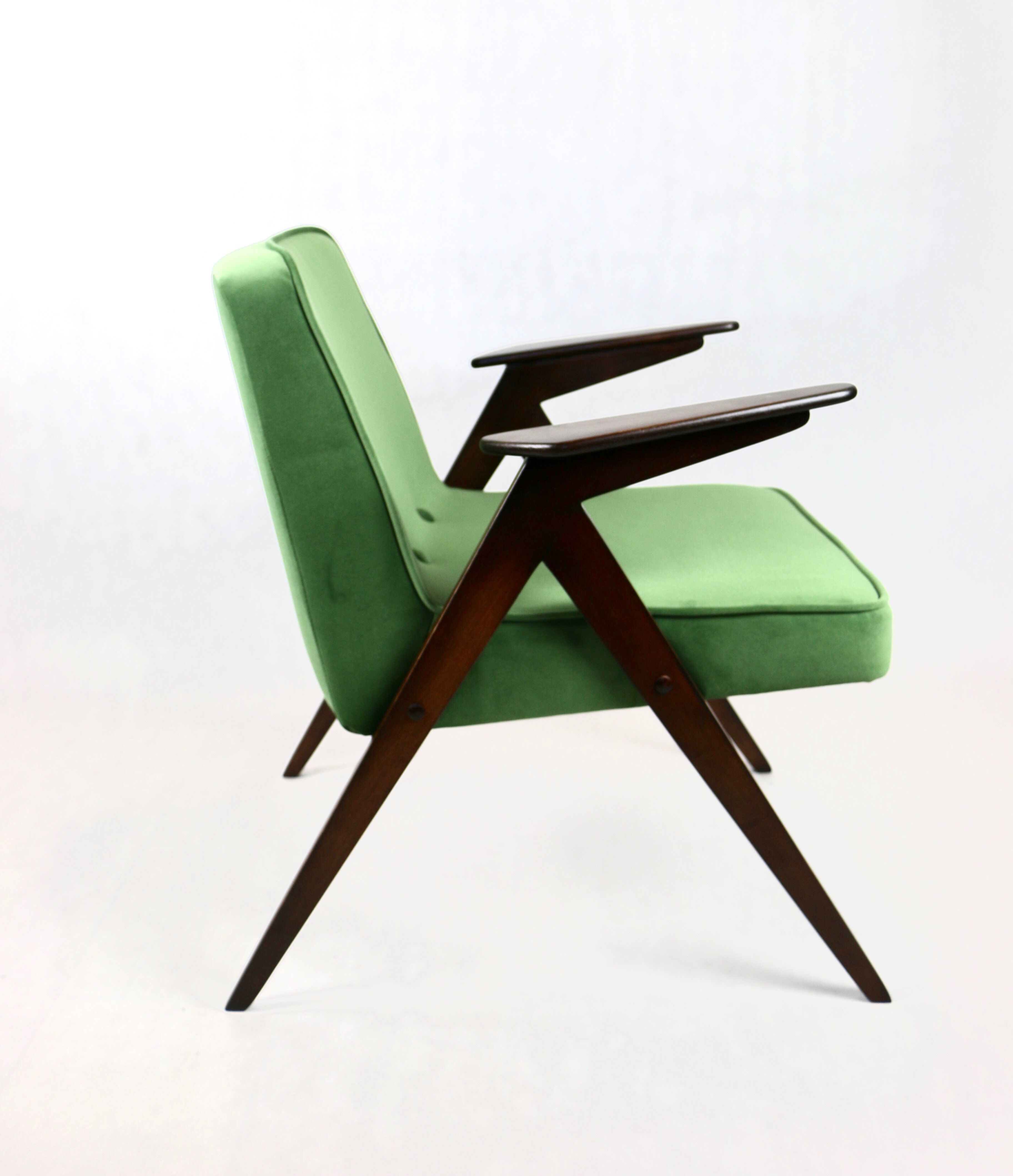 Green Bunny Armchair by Józef Chierowski, 1970s