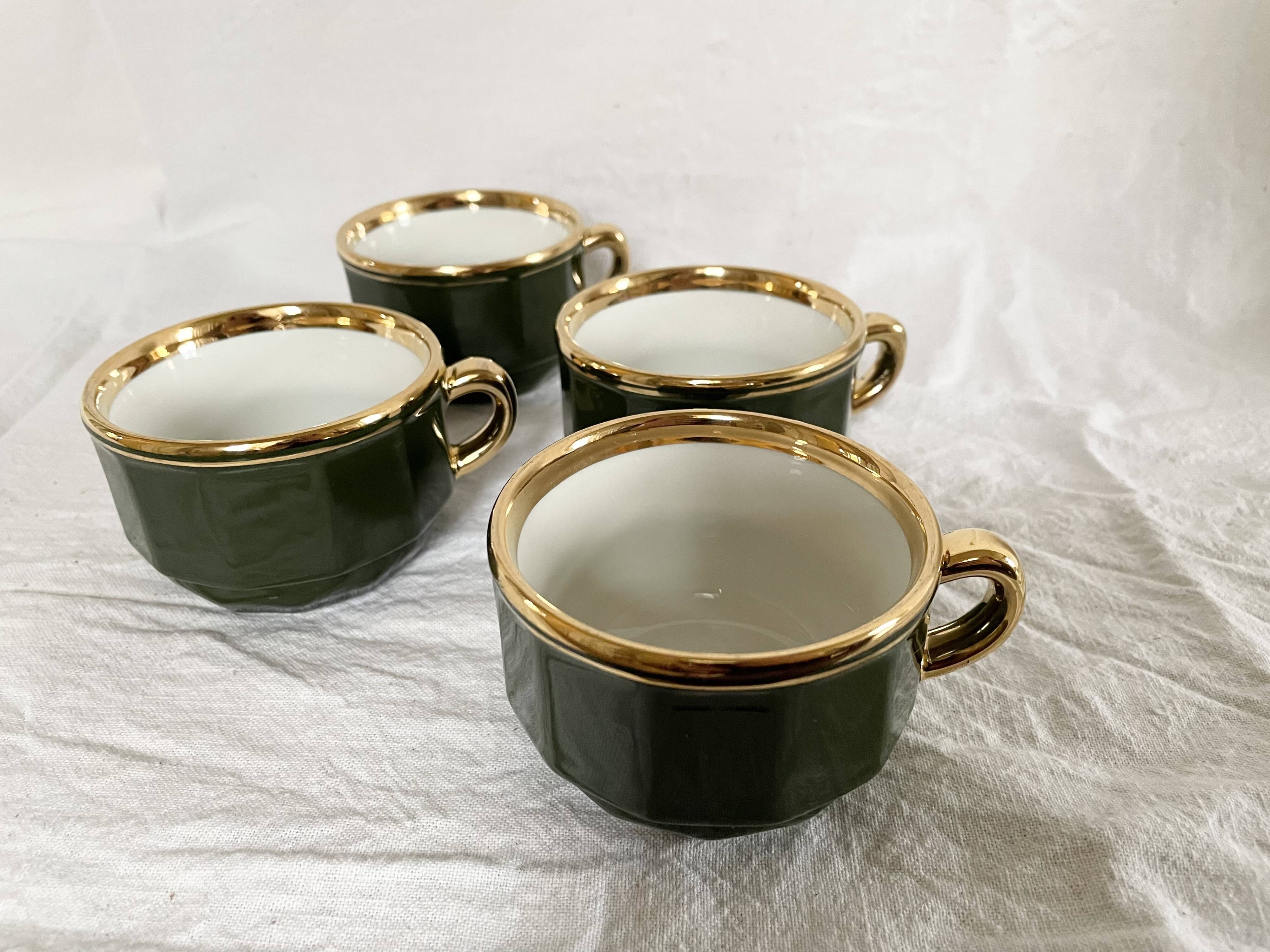 Coffee cups Bistrot Yves Deshoulieres Apilco empire green