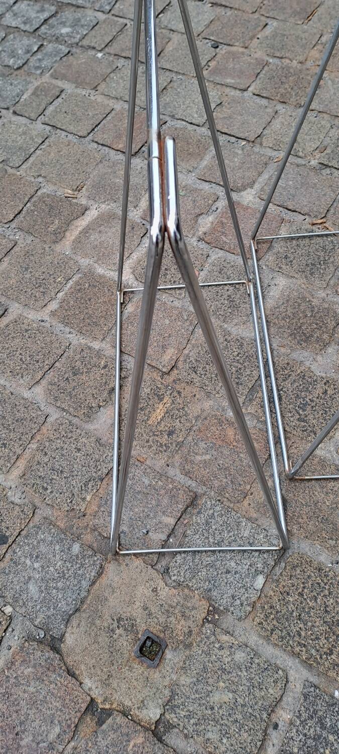 3 desk trestles 1970 chrome steel