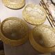 4 Speckled glasses for vintage bauhaus suspension
