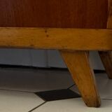 Vintage shoe cabinet with compass legs