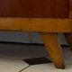 Vintage shoe cabinet with compass legs