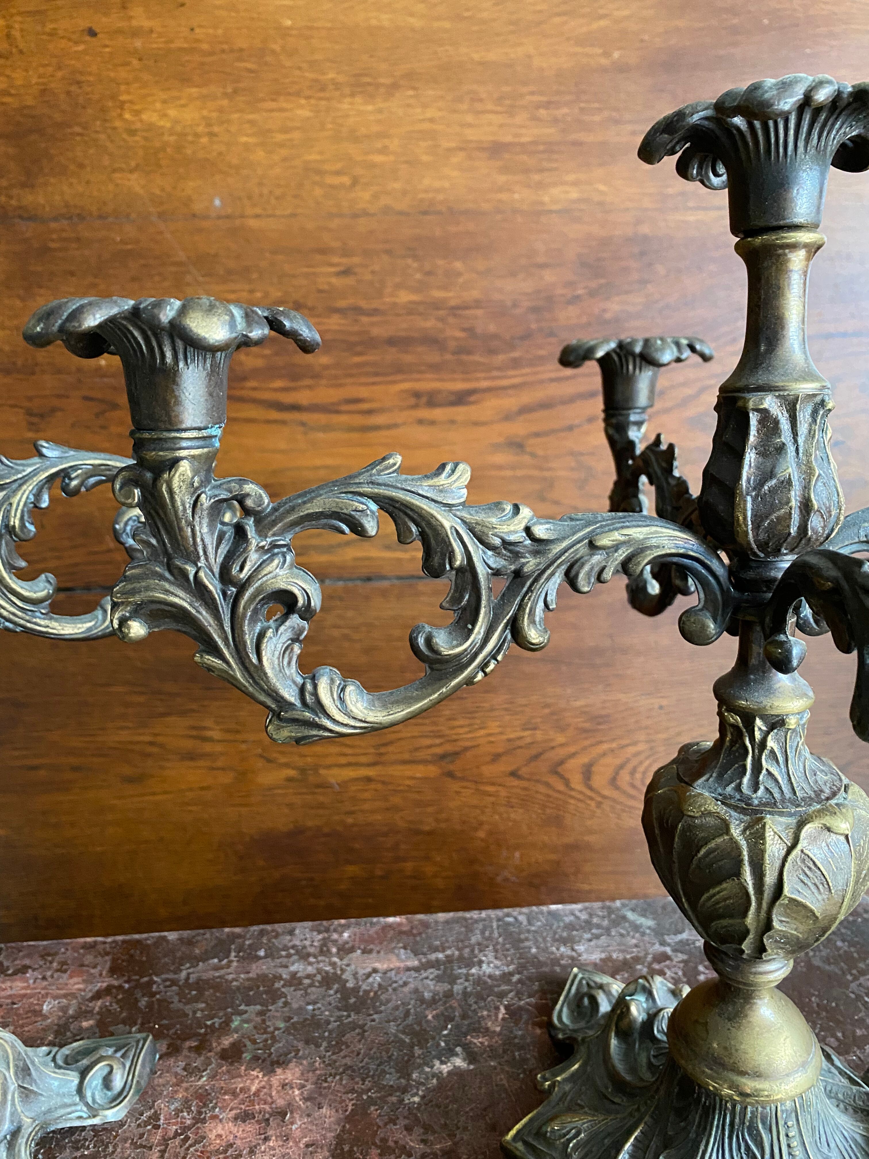 Pair of candlesticks 5 fires