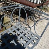 20th century outdoor iron bench