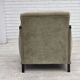 1950s, Danish relax armchair, furniture velour, carved oak wood.