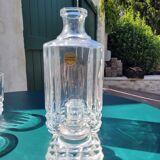 Whisky decanter and 5 crystal glasses