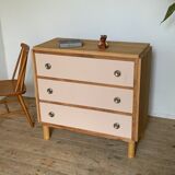 Vintage pink chest of drawers