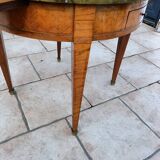 Table bouillotte ancienne style louis xvi plateau marbre