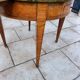 Antique Louis XVI style hot water bottle table with marble top