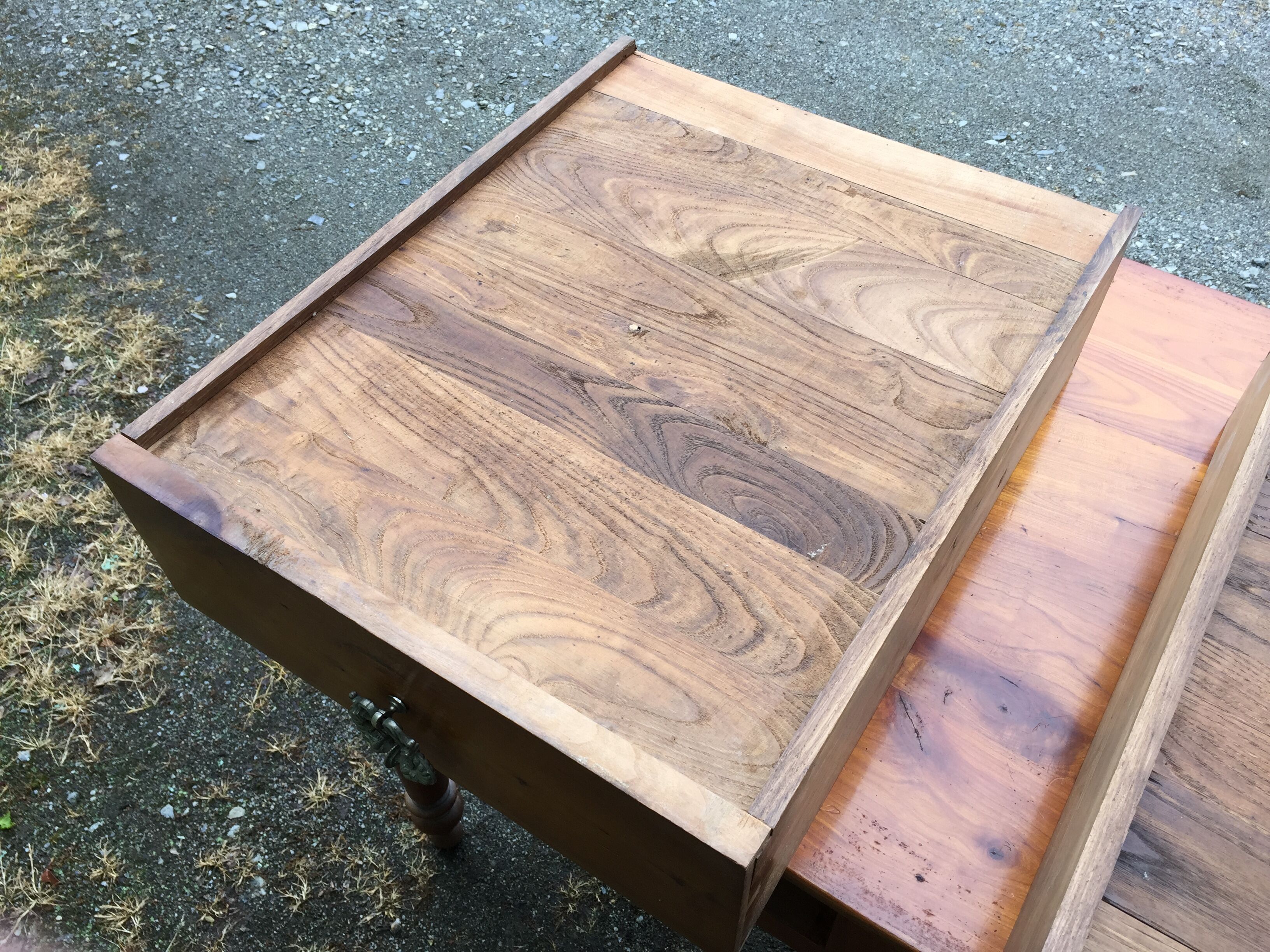 Louis Philippe style farmhouse table in solid cherrywood