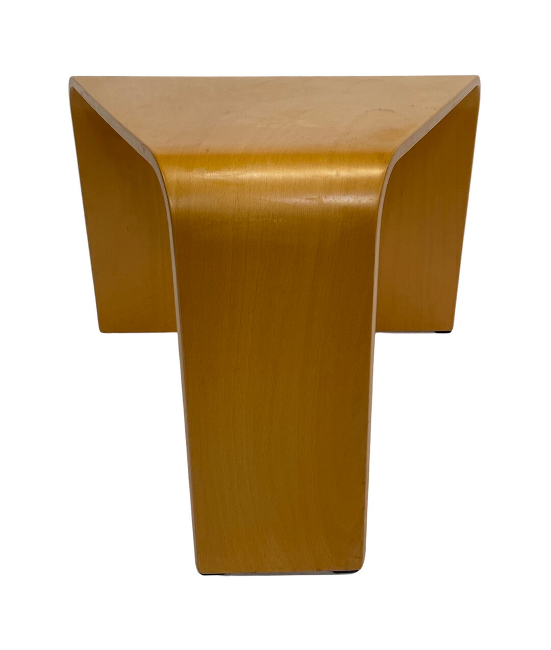 Table d’angle en bois courbé moderne du milieu du siècle années 1970