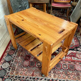 Vintage pine rolling table 70/80