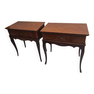 Paire de tables de chevet vintage