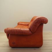 Canapé en cuir rouge, design italien, années 1970, fabricant : PelleRossi