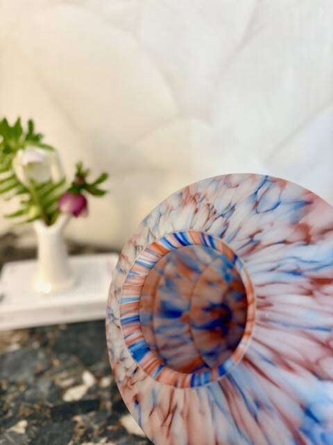 Fascinante  Lampe Art Déco en opaline multicolore