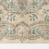 Geometric Oushak Floral Carpet