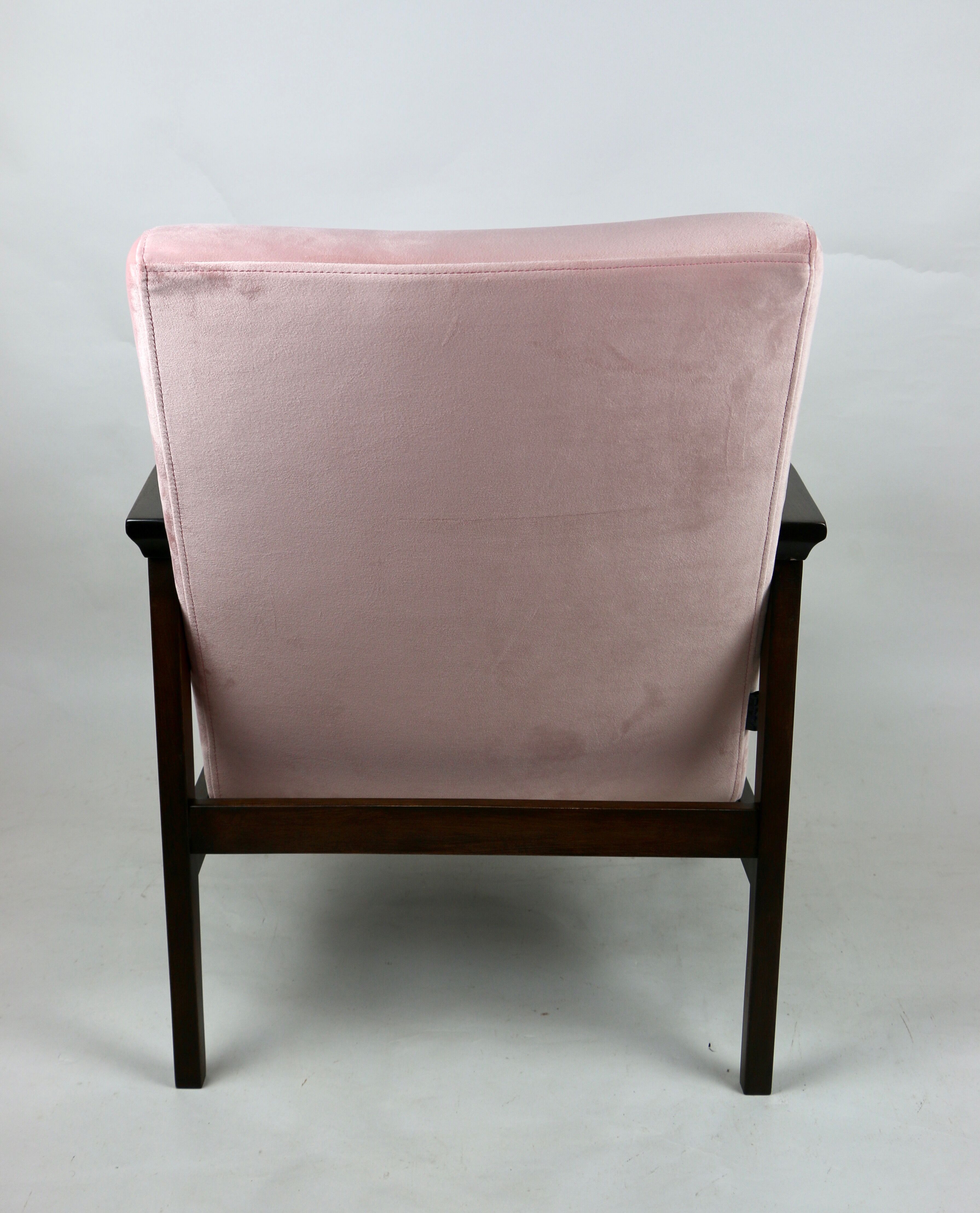 Fauteuil en velours rose années 1970