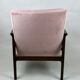 Fauteuil en velours rose années 1970