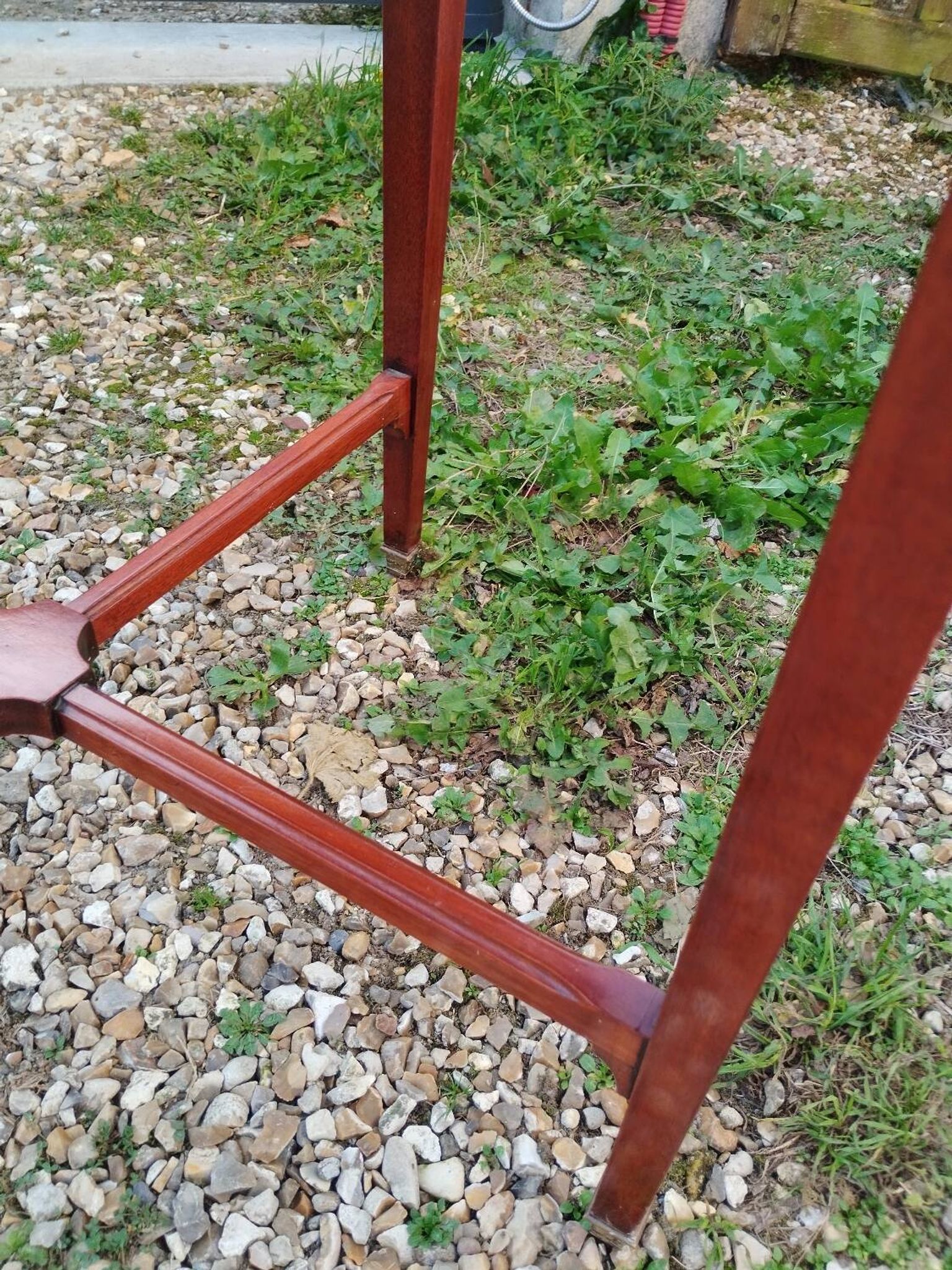 Table bouillotte ancienne style louis xvi avec plateau marbre