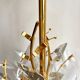 Rafael Tormo 6-light chandelier in gold metal and transparent tassels