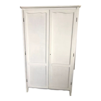 Wooden cabinet with wardrobe and shelves