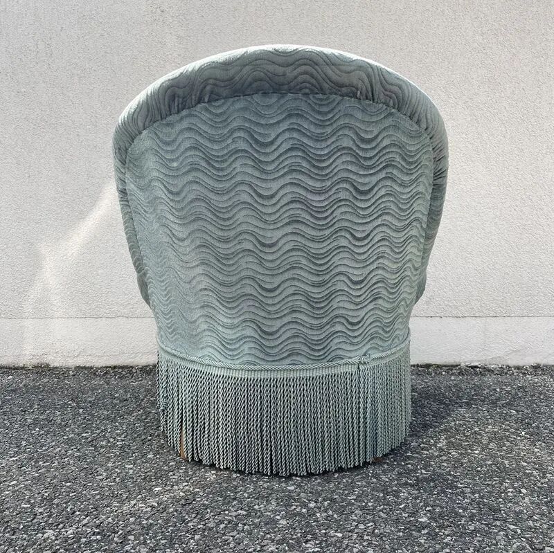 Vintage velvet armchair