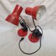 Lampe articulée métal orange de 1970