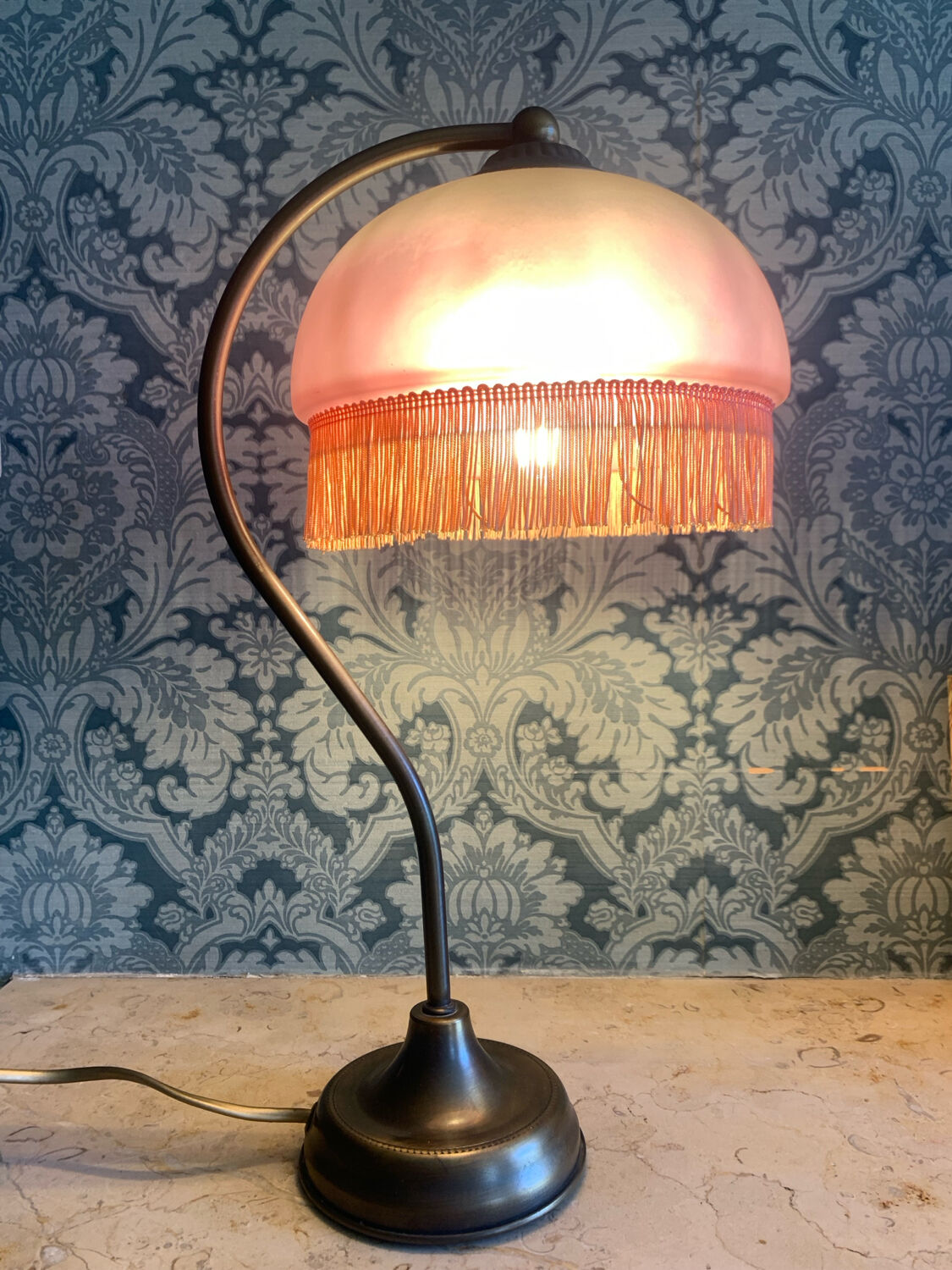 Art Deco Swan Neck Lamps