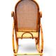 Vintage rocking chair in bamboo and cane