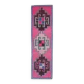 Tapis couloir en laine Oushak turc vintage des années 1970, 98x334.