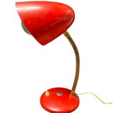 Red metal desk lamp