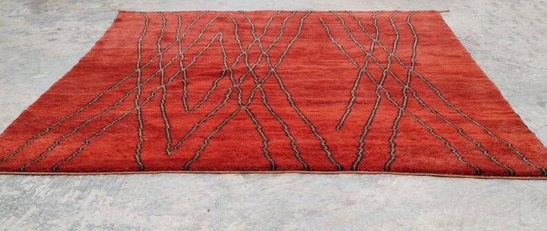Mrirt rug, Moroccan Beni Ourain rug 150/250cm