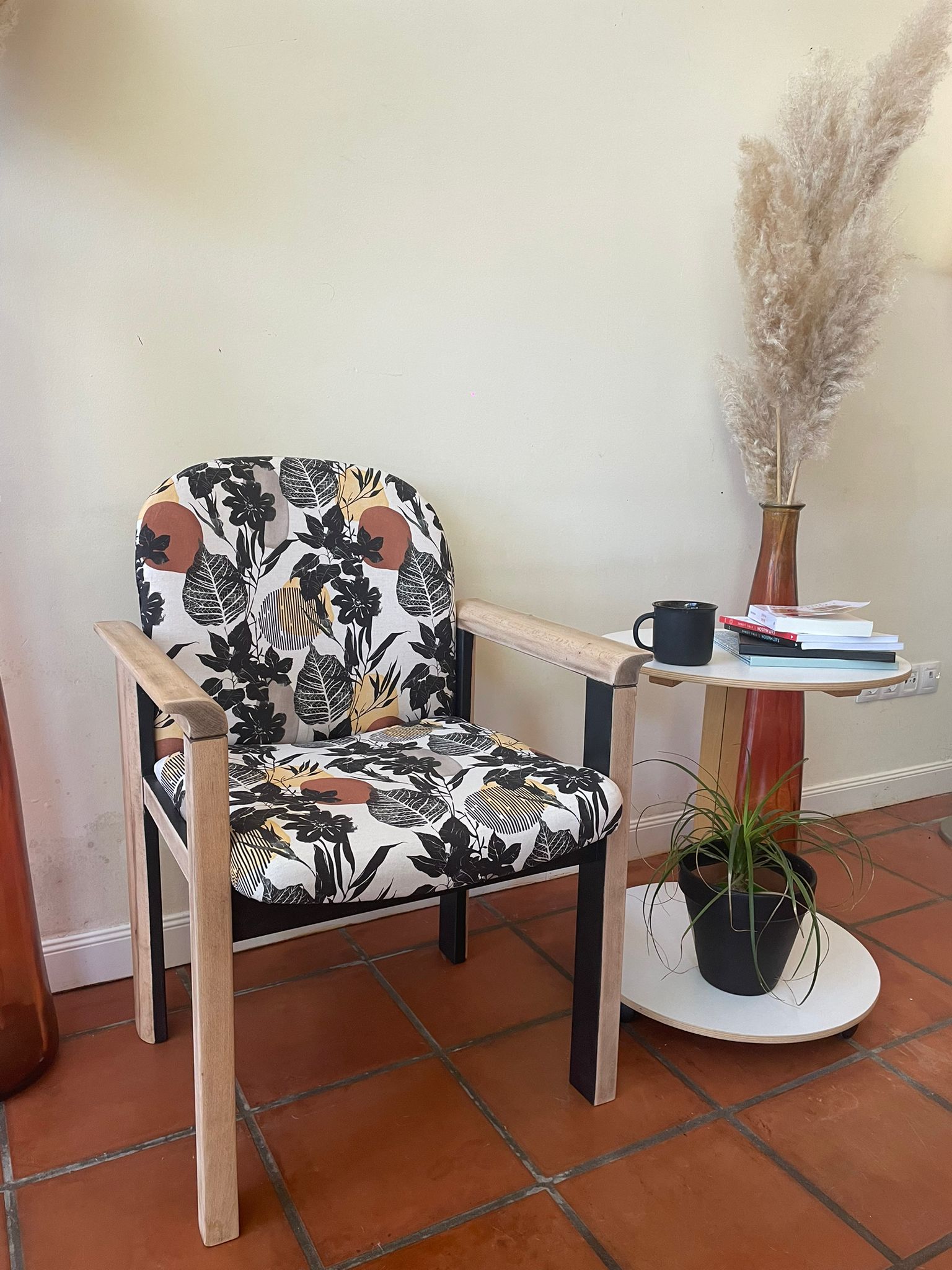 Autumn Printed Wood Armchair