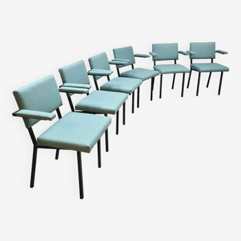 Chaises de salle à manger design vintage Kembo Gispen Gerrit Veenendaal