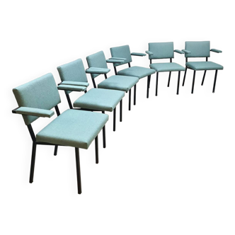 Vintage design dining chairs Kembo Gispen Gerrit Veenendaal