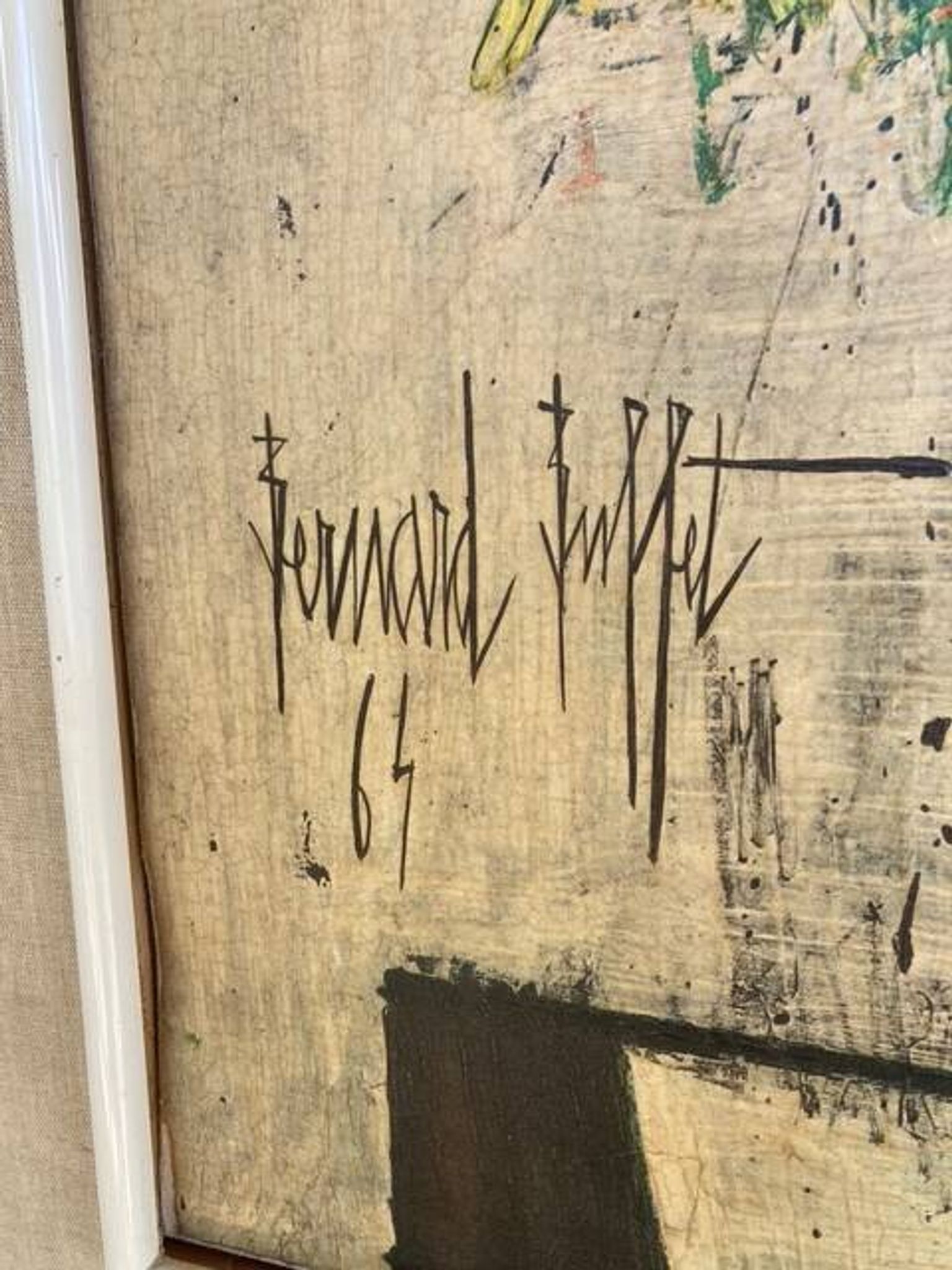 "Bernard Buffet" painting oil reproduction certified and numbered