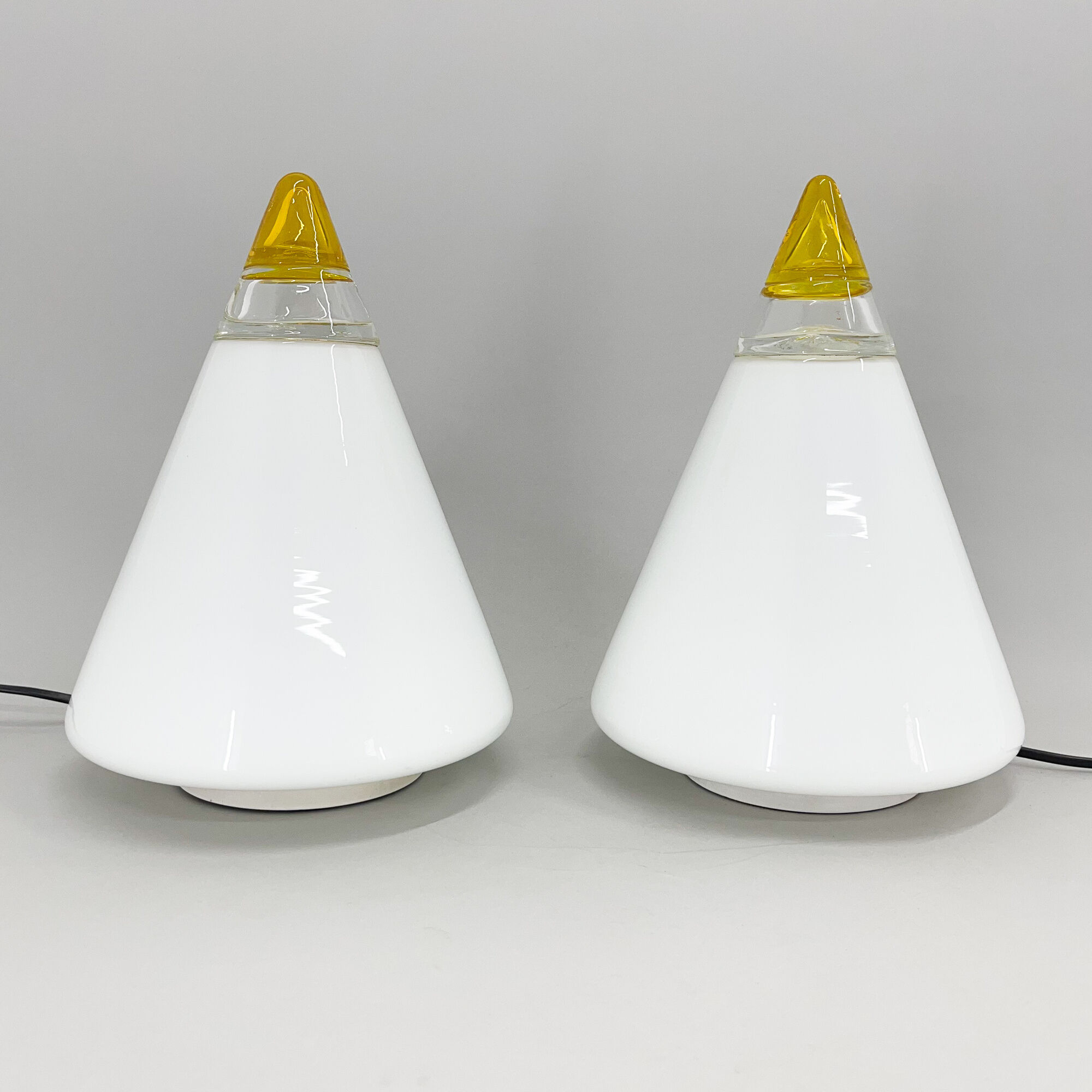 Pair of Vetri Murano table lamps by Giusto Toso, 1970's
