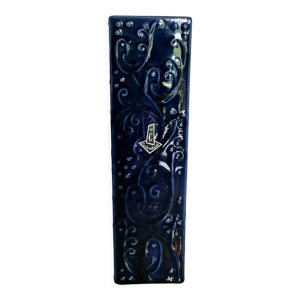 Vase vintage rectangulaire bleu