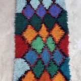 Moroccan carpet azilal colorful - 78 x 180 cm